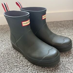 Hunter Black Ankle Rain Boots